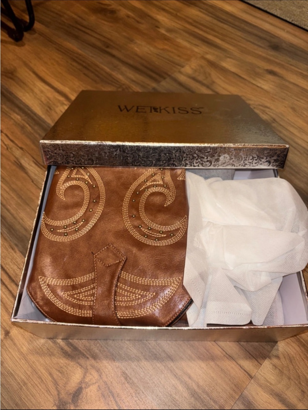 WETKISS Brown Bedazzled Boots